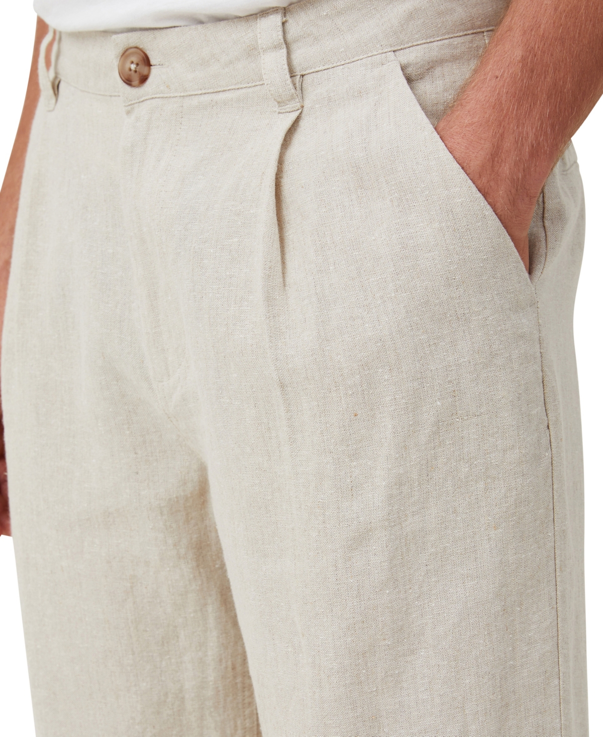 Cotton On Men's Linen Pleat Pants