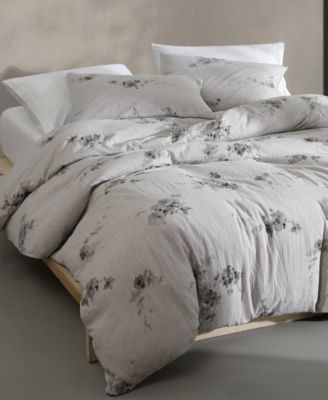 Aquarelle Floral Cotton Melange Gauze 3 Piece Comforter Set, King