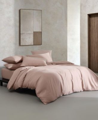 Organic Earth Solid Cotton Sateen 3 Piece Duvet Cover Set, Queen