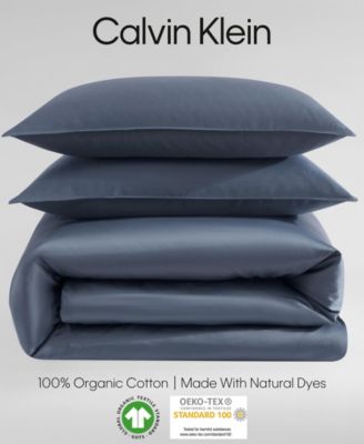 CLOSEOUT! Organic Earth Solid Cotton Sateen 3 Piece Duvet Cover Set, King