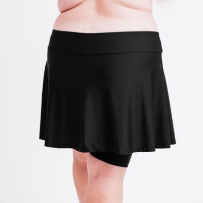 Plus Size Midi Swim Skort