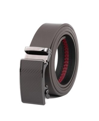 Men's Sliding Buckle Adjustable Leather Ratchet Belt