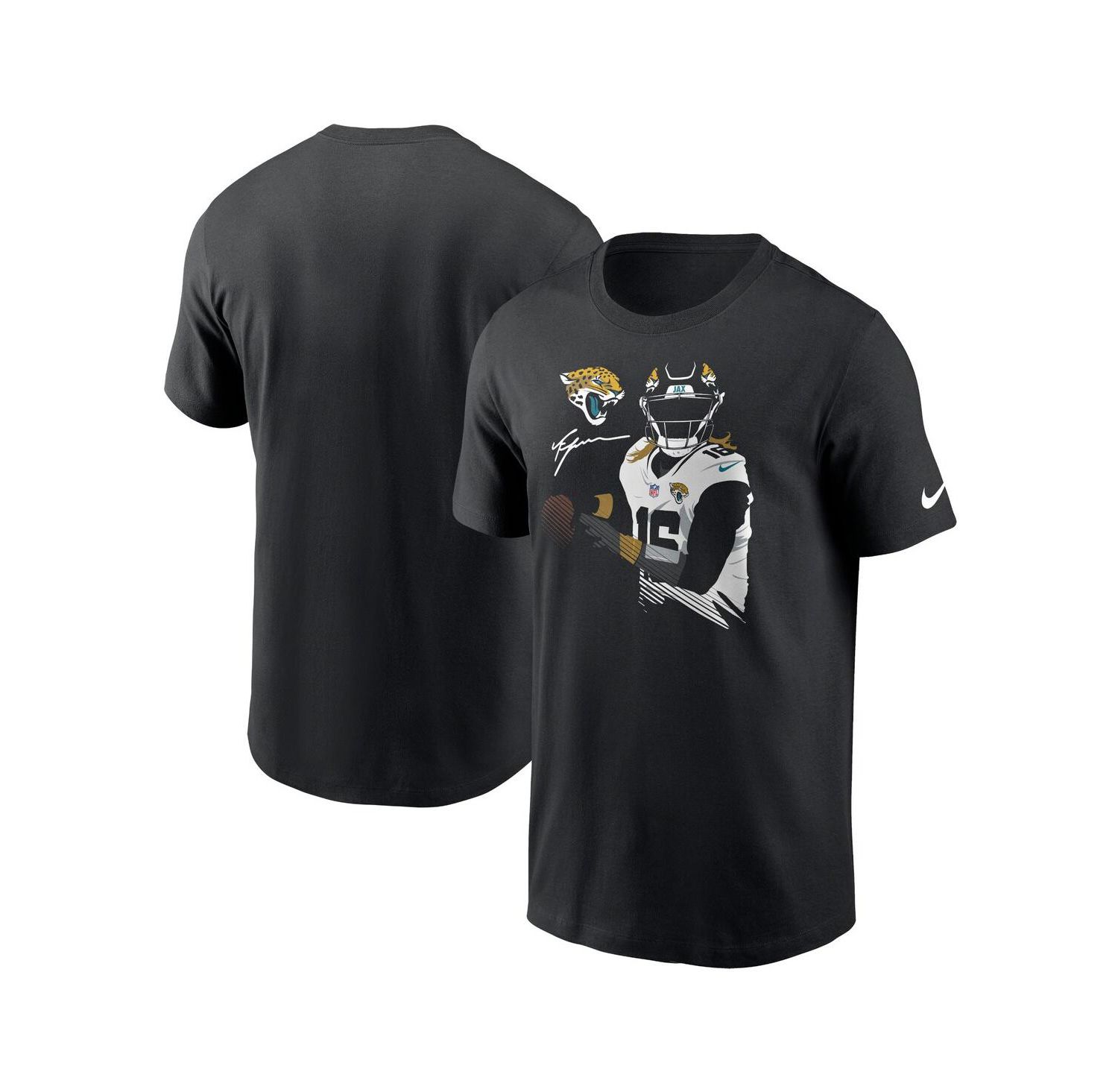 Men's Trevor Lawrence Black Jacksonville Jaguars Player Graphic T-shirt