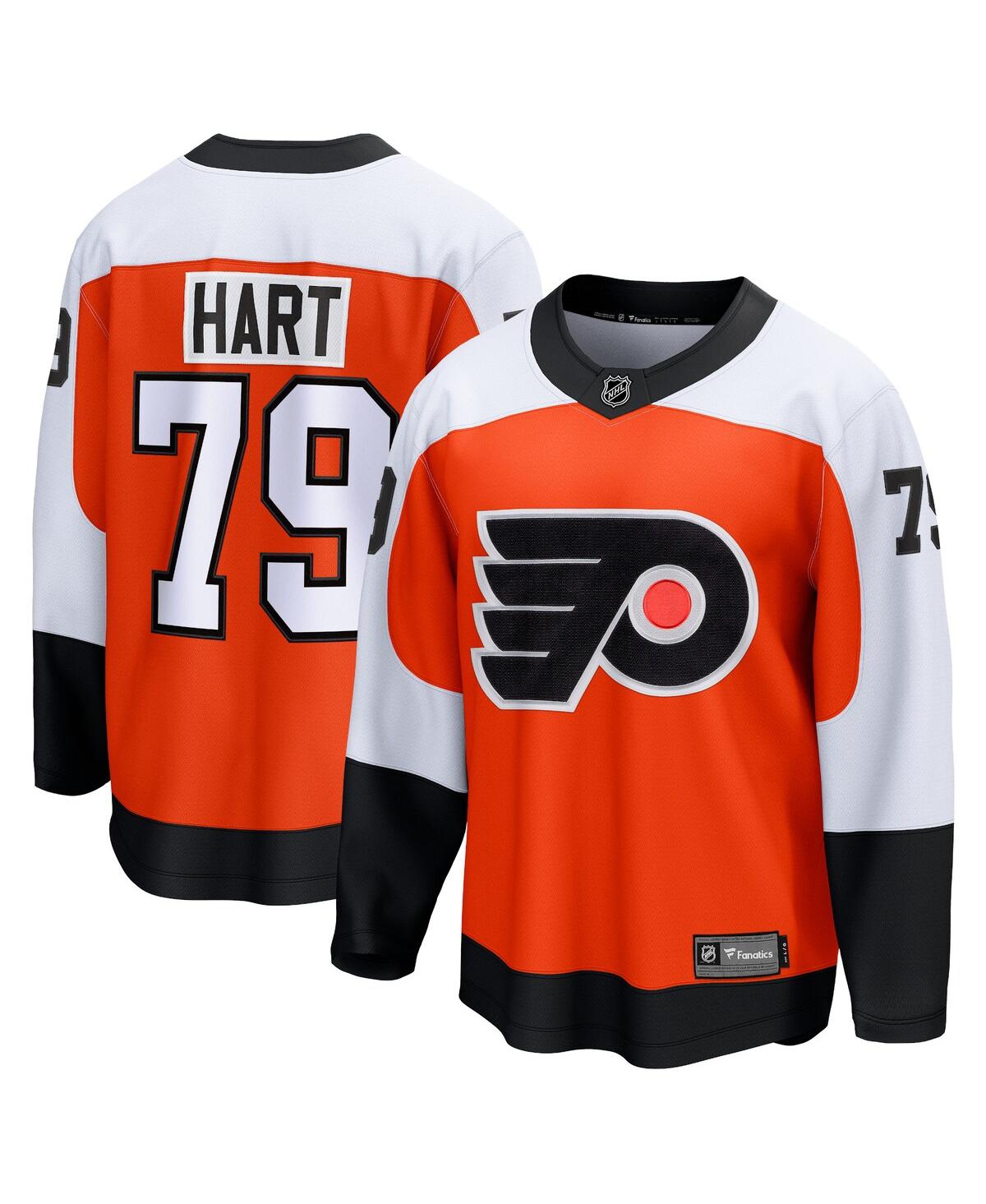 Men's Fanatics Carter Hart Burnt Orange Philadelphia Flyers Home Premier Breakaway Player Jersey - Burnt Orange