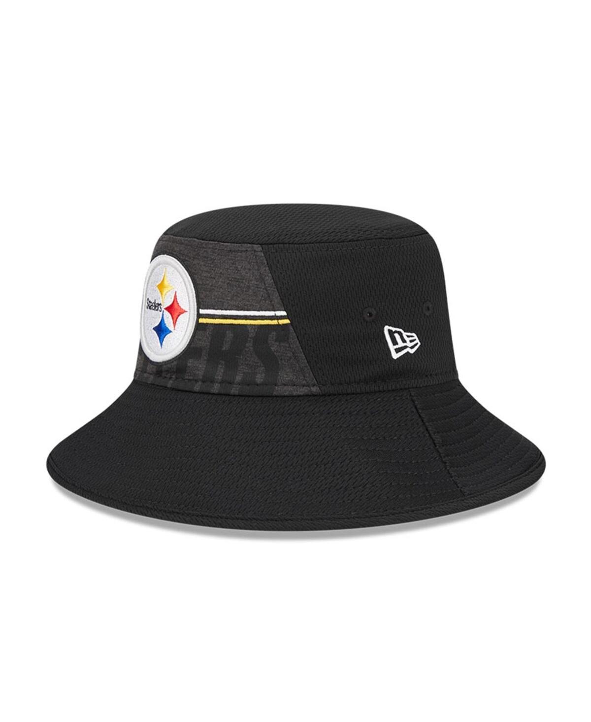 New Era Men's  Black Pittsburgh Steelers 2023 Nfl Training Camp Stretch Bucket Hat