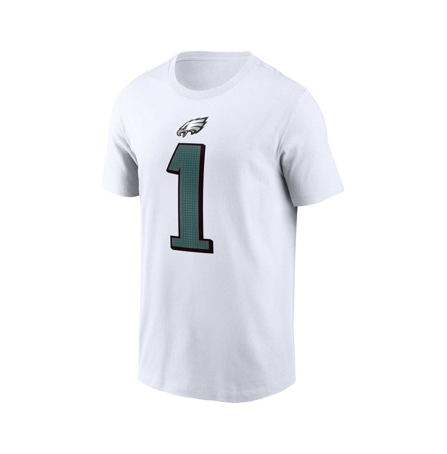 Мужская футболка Nike Jalen Hurts White Philadelphia Eagles Player Name and Number — фото 3