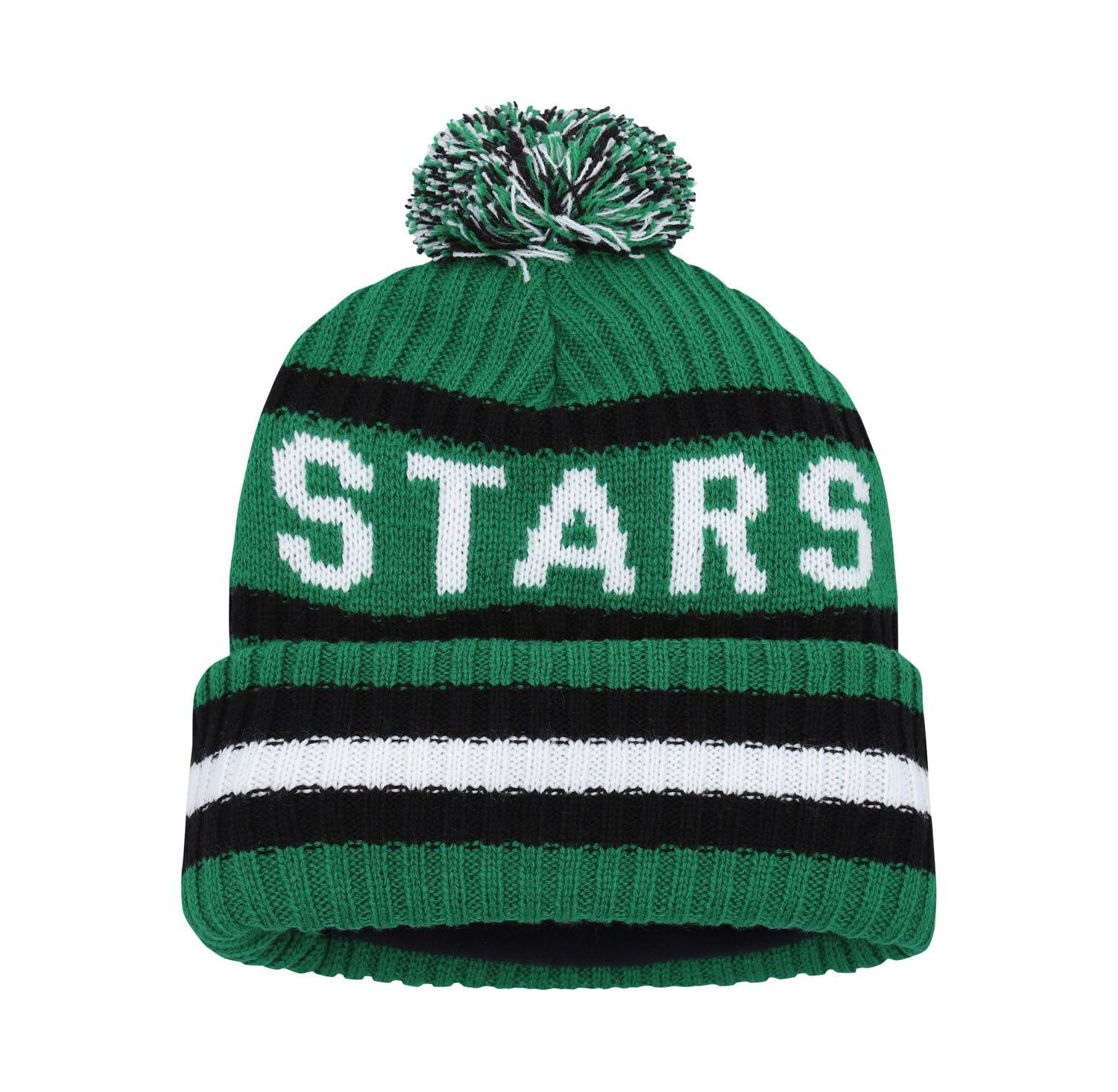 Men's Kelly Green Dallas Stars Bering Cuffed Knit Hat with Pom