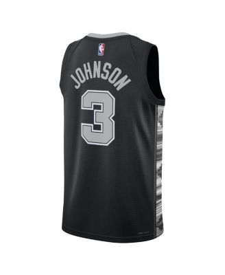 Men's and Women's Keldon Johnson Black San Antonio Spurs Swingman Jersey - Statement Edition