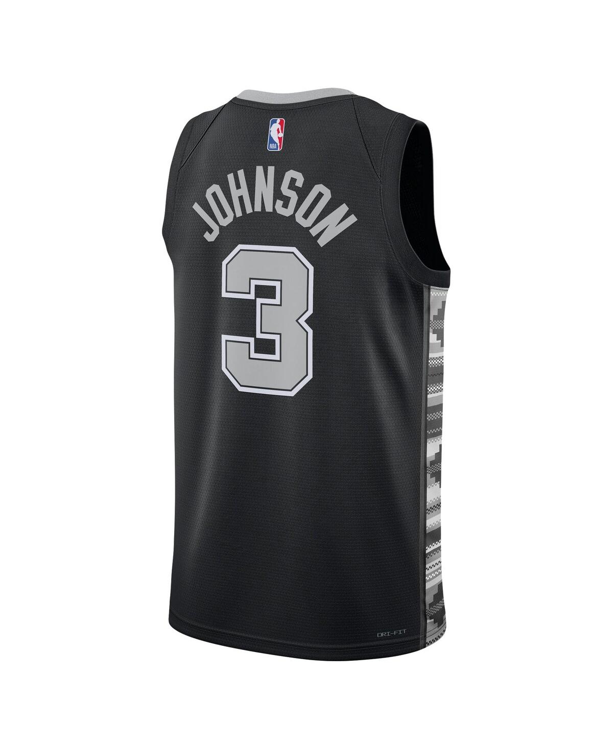 Men's and Women's Jordan Keldon JohnsonSan Antonio Spurs Swingman Jersey - Statement Edition - Black