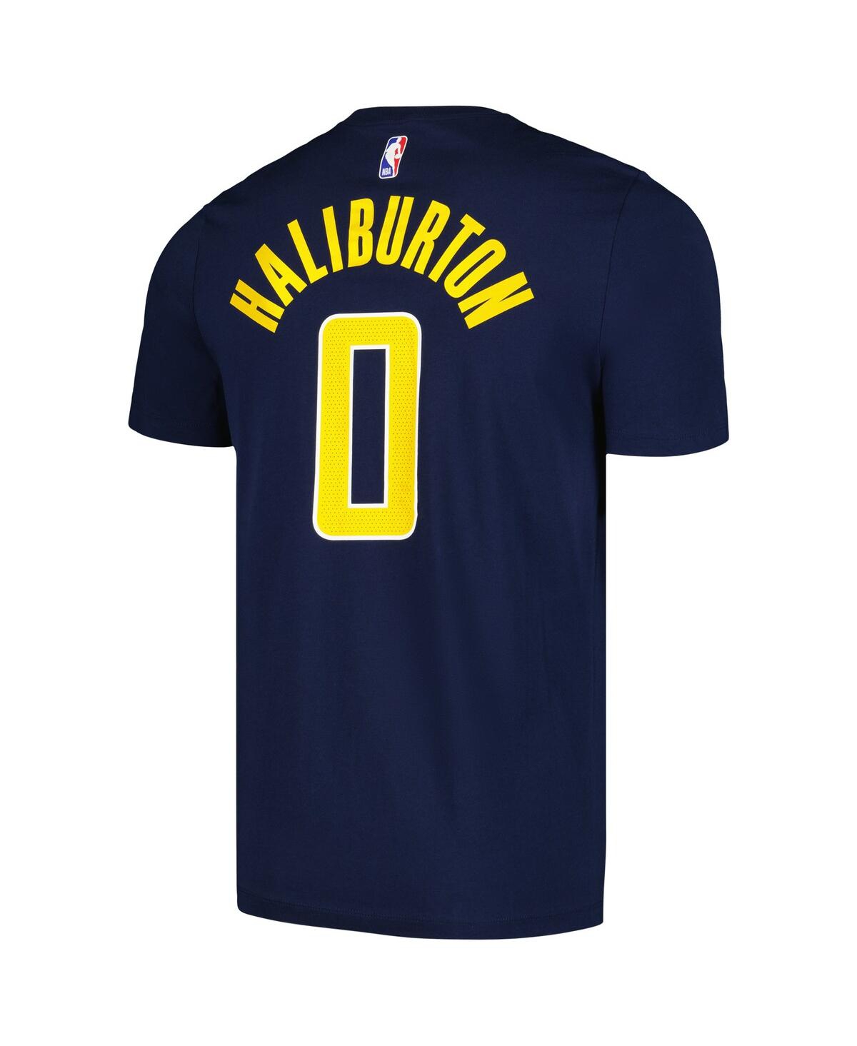 Men's Nike Tyrese HaliburtonIndiana Pacers Icon 2022/23 Name and Number T-shirt - Navy