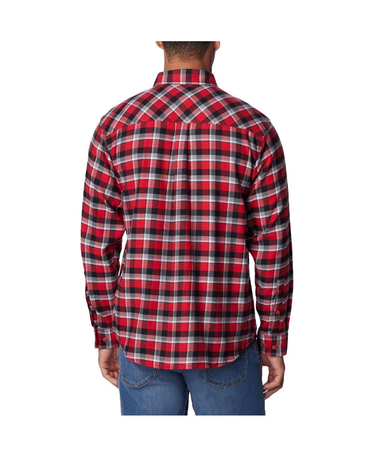 Shop Columbia Men's  Scarlet Ohio State Buckeyes Flare Gun Flannel Long Sleeve Shirt