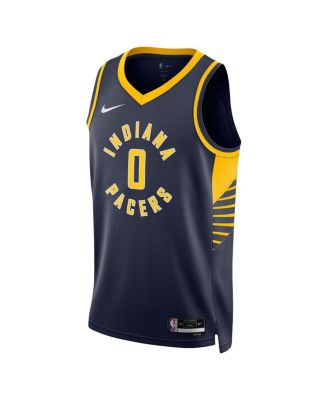 Men's and Women's Tyrese Haliburton Navy Indiana Pacers Swingman Jersey - Icon Edition