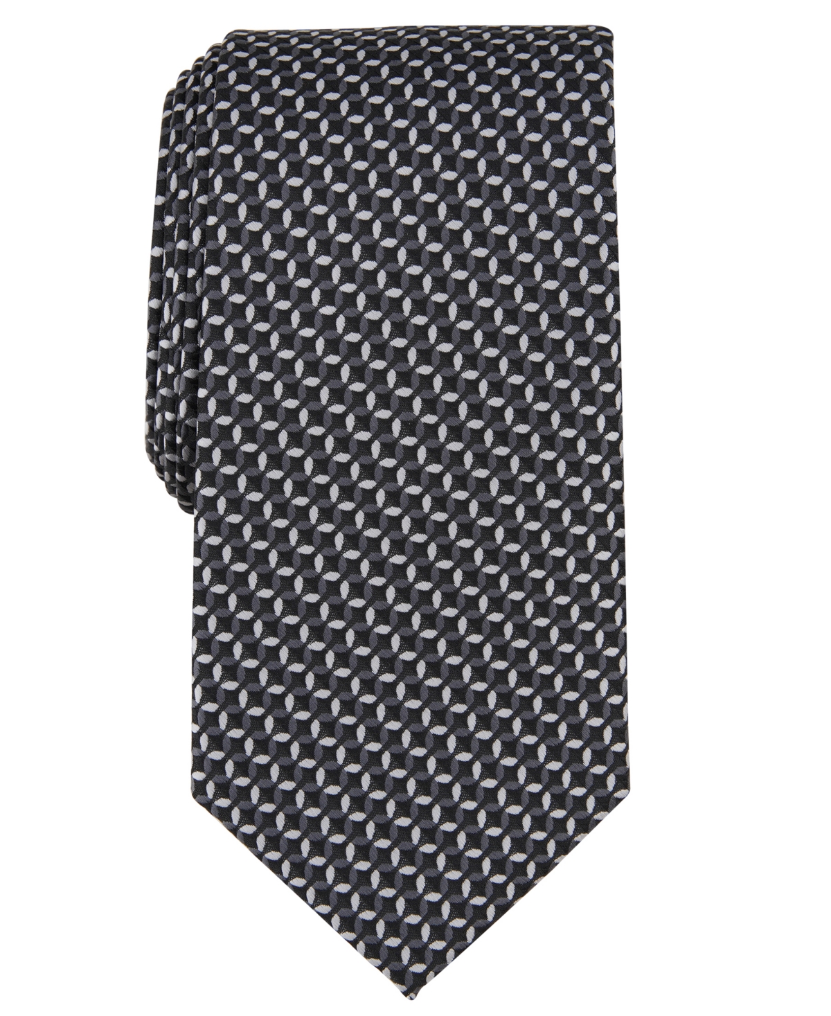 Shop Perry Ellis Men's Haine Mini-chevron Tie In Black