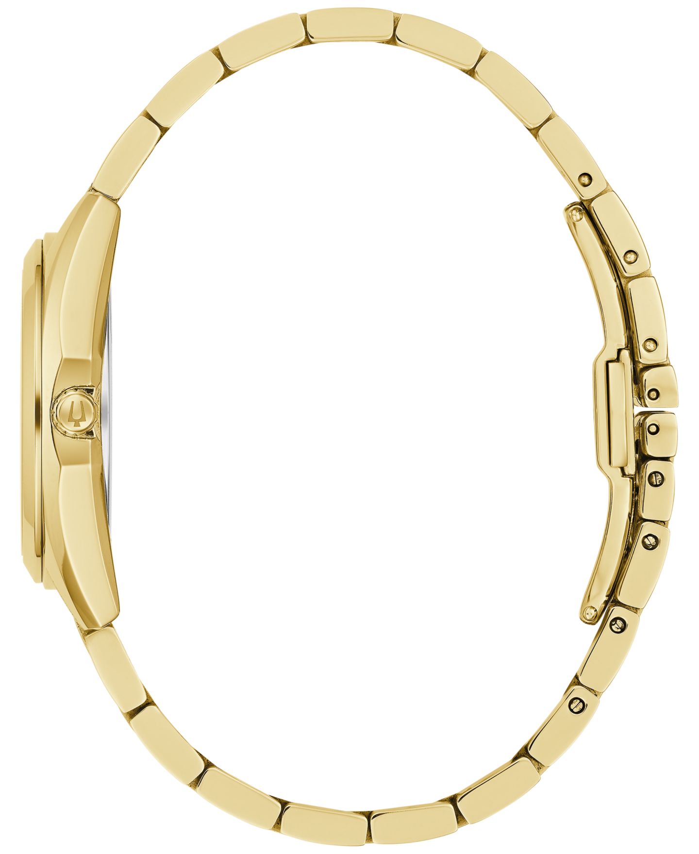 Женские часы Bulova Surveyor Diamond (1/20 ct. t.w.) Gold-Tone Stainless Steel Bracelet Watch 31mm — фото 2