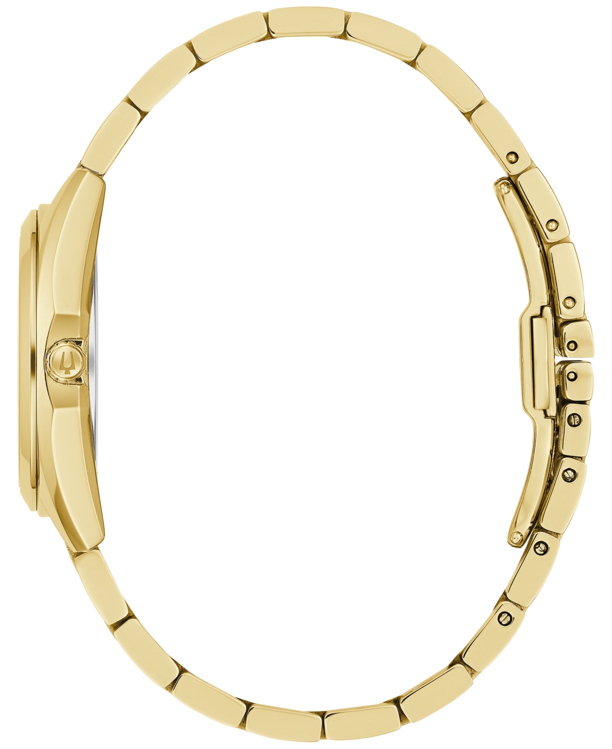 Shop Bulova Women's Surveyor Diamond (1/20 Ct. T.w.) Gold-tone Stainless Steel Bracelet Watch 31mm