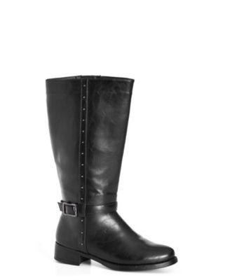Avenue Womens Vera Tall Wide Fit Boots - Faux Leather, Inside Zip, Rubber Sole (Fall Fashion Boots)