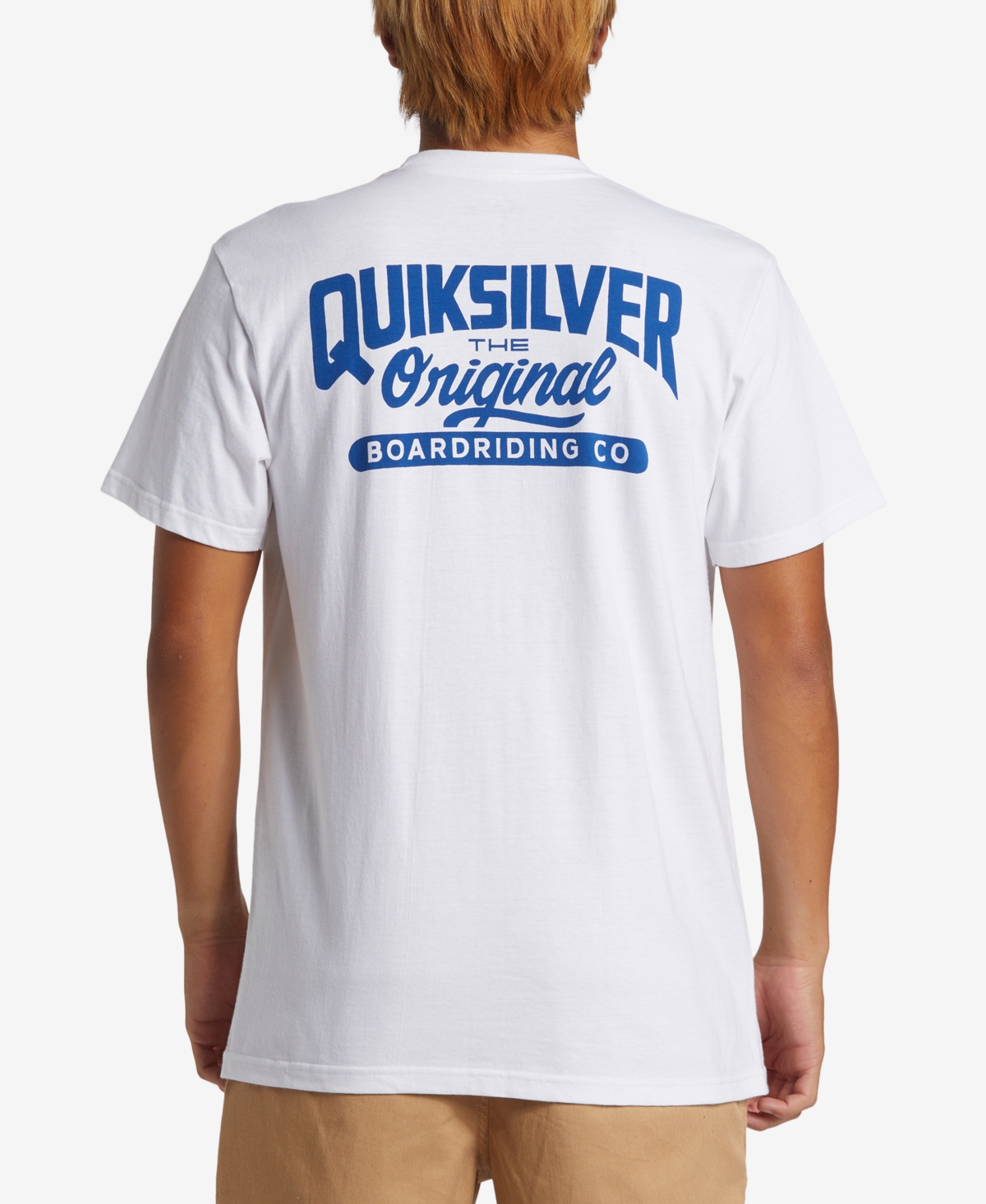 Shop Quiksilver Men's Original Script Mt0 Short Sleeve T-shirt In White