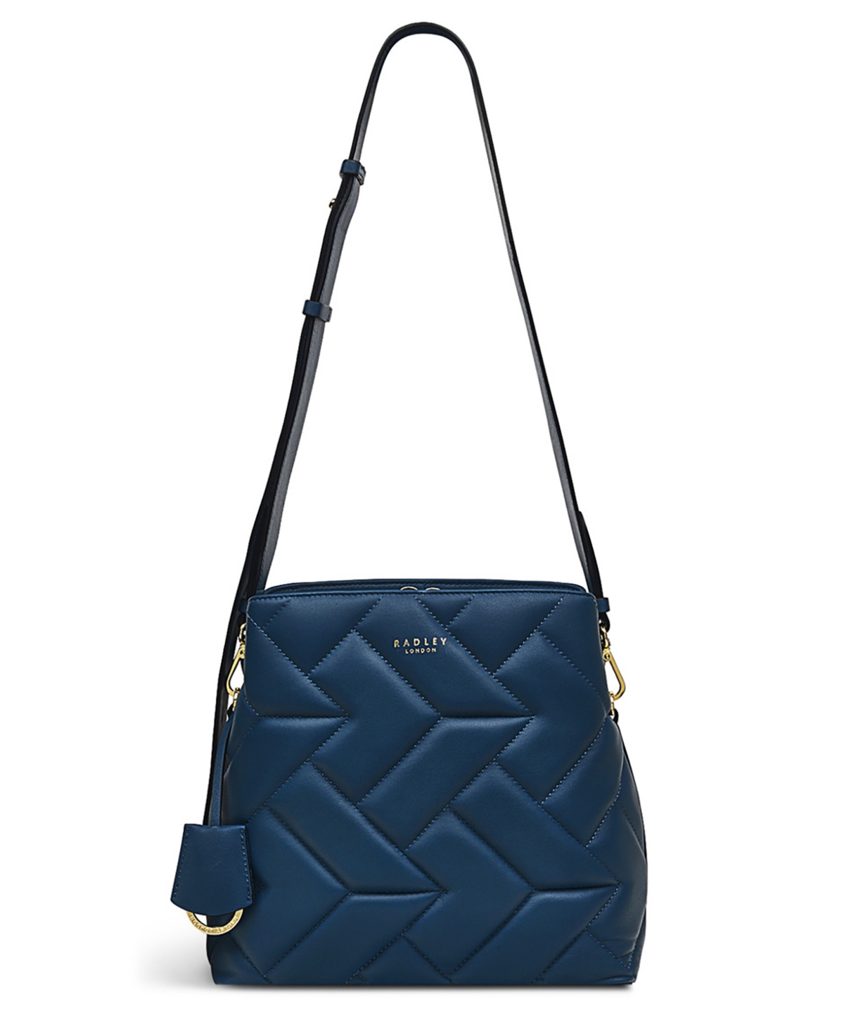 Radley London Dukes Place Small Compartment Leather Crossbody In Deepsea