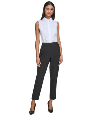 Karl Lagerfeld Women's Logo Slim-Leg Pants 