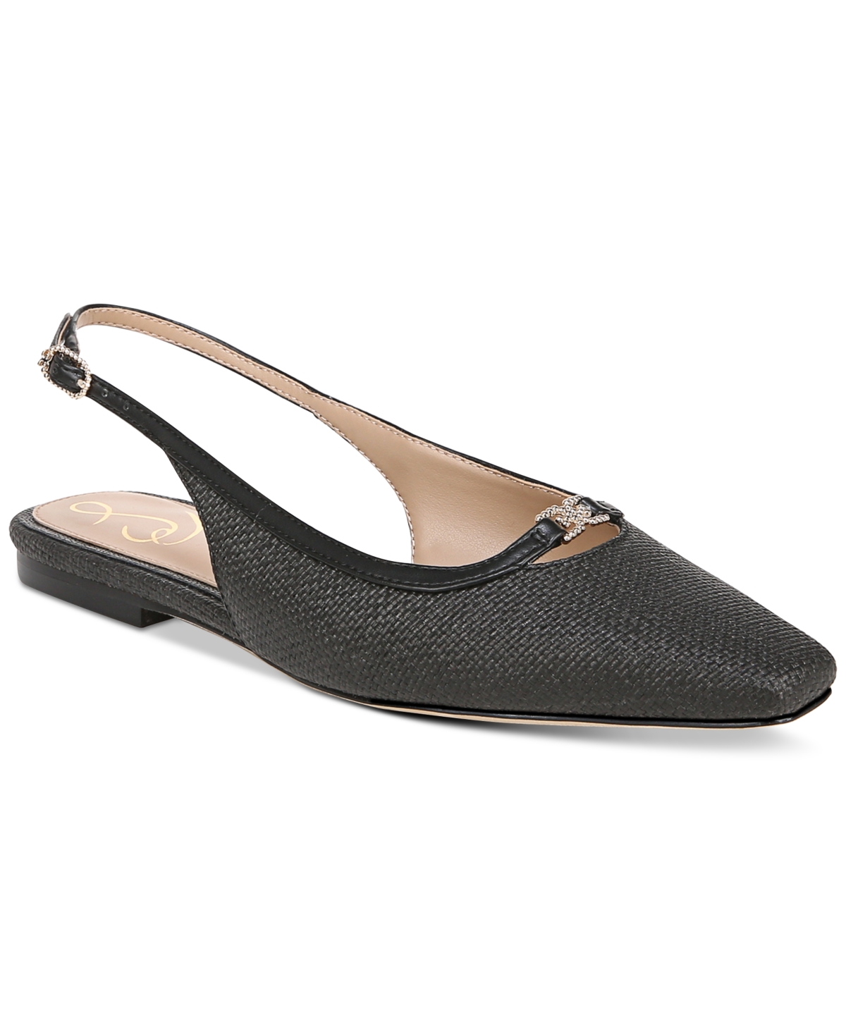 Shop Sam Edelman Women's Cleo Snip-toe Slingback Flats In Black