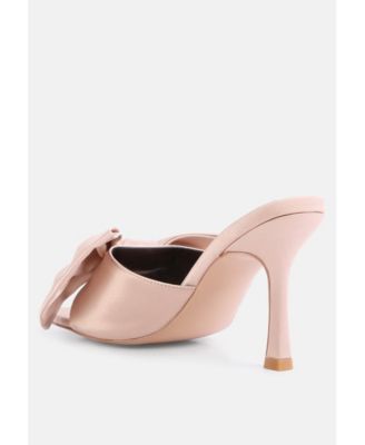 Womens Wonderbuz High Heeled Bow Slider Sandals