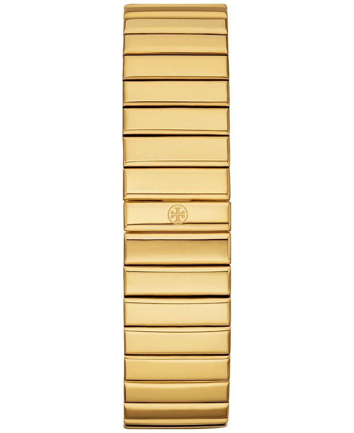 Tory Burch Classic T White Dial Two Tone Steel Strap Watch for Women - TBW9013