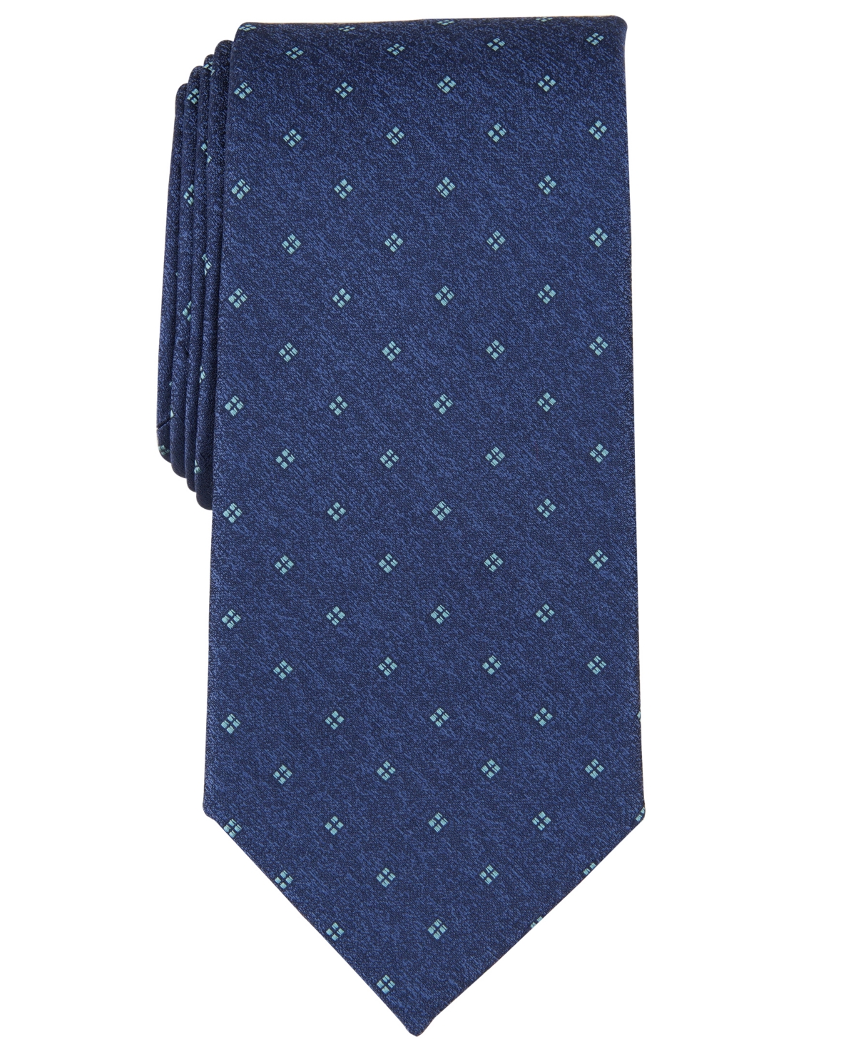 Men's Classic Square-Print Tie - Aqua