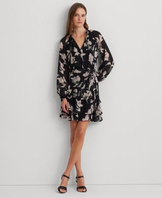 Ralph lauren floral fit fashion and flare dress