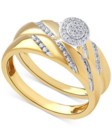 Diamond Halo Engagement Ring Set in 14k Gold (1/5 ct. t.w.)