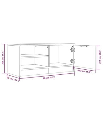 TV Stand Sonoma Oak 31.5"x13.8"x14.4" Engineered Wood