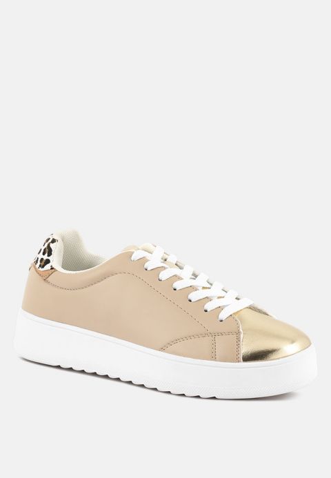 Женские кроссовки London Rag Dory Metallic Accent, цвет: Бежевый / Хаки