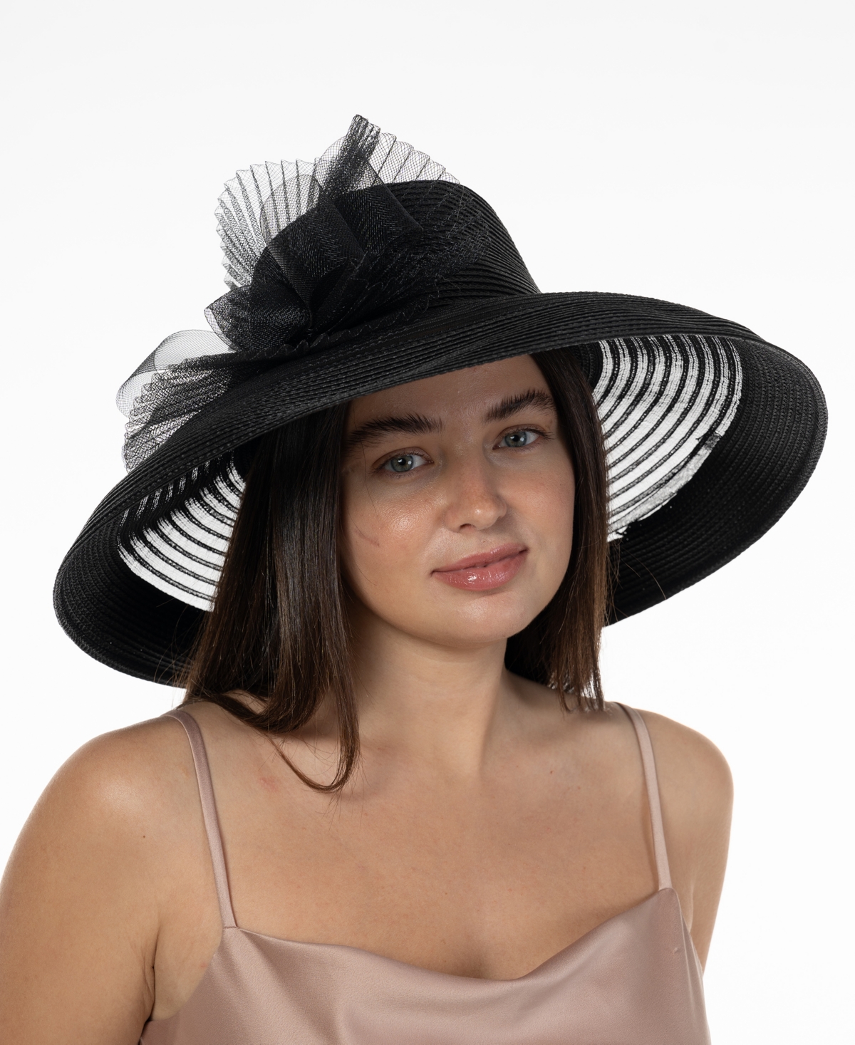 Bellissima Millinery Collection Women's Romantic Profile Dressy Hat In Black