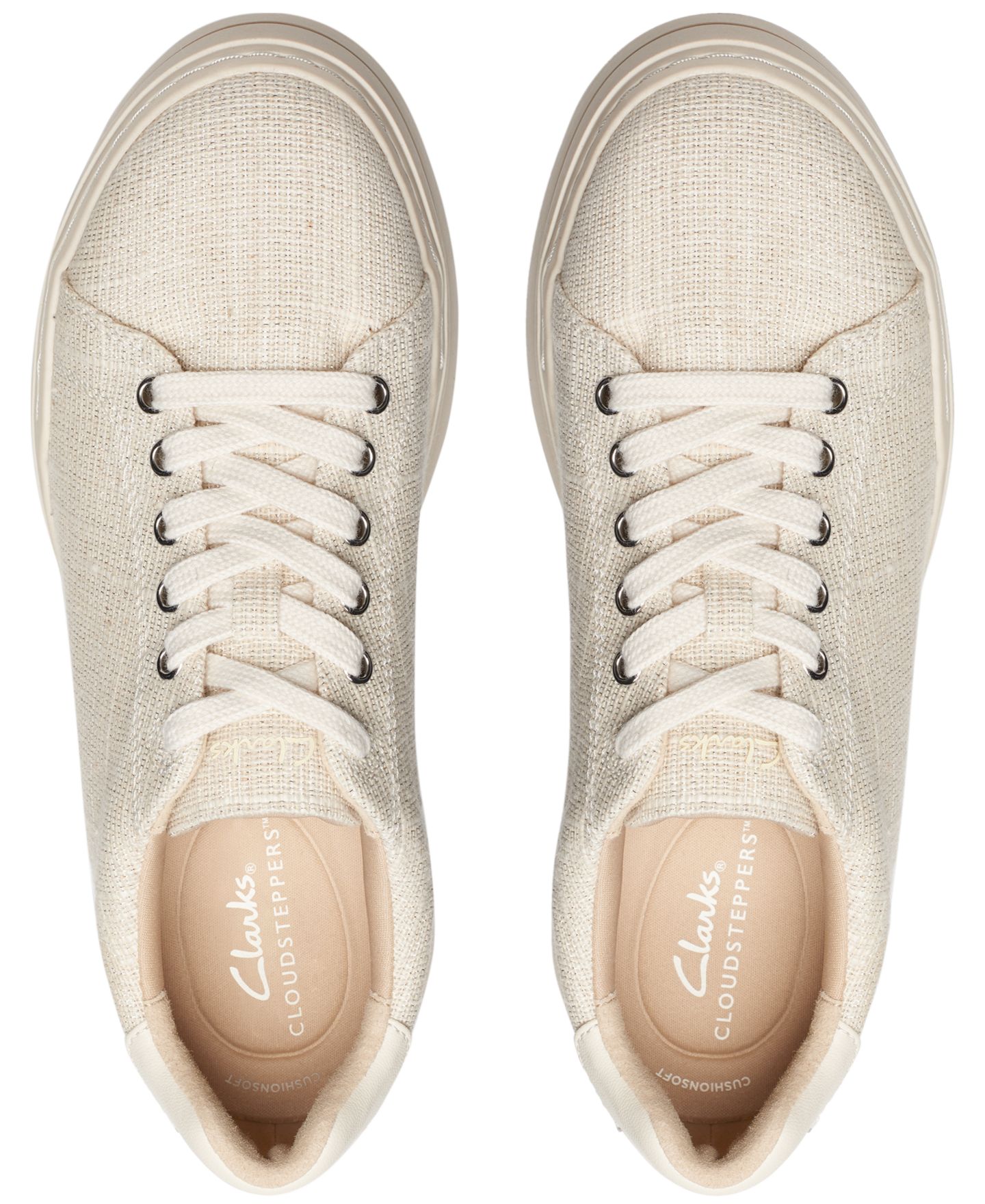 Женские кроссовки Clarks Cloudsteppers Audreigh Sun Lace-up Platform, цвет: Натуральный — фото 4