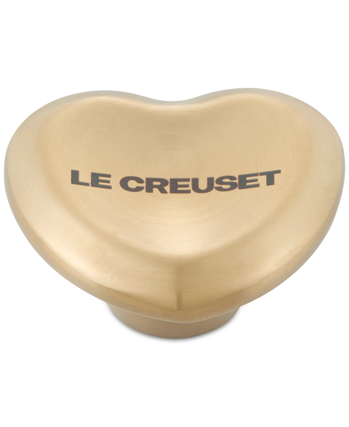 Le Creuset Figural Heart Collection Stainless Steel Traditional Heart Knob In Gold