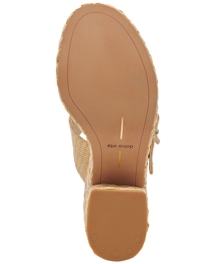 Dolce Vita Women's Edwina Buckle Detailed Wedge Sandals - Macy's