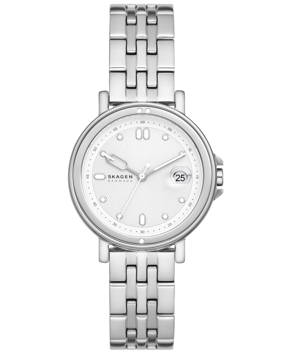 Women's Signatur Sport Lille Three Hand Date Silver-Tone Stainless Steel Watch 34mm - Silver-Tone