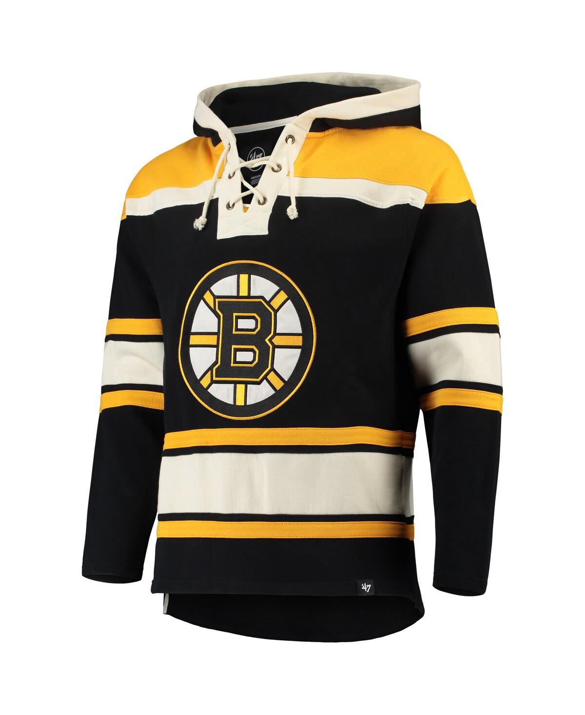 47 Brand Men's ' Brad Marchand Black Boston Bruins Player Lacer Pullover Hoodie In Black