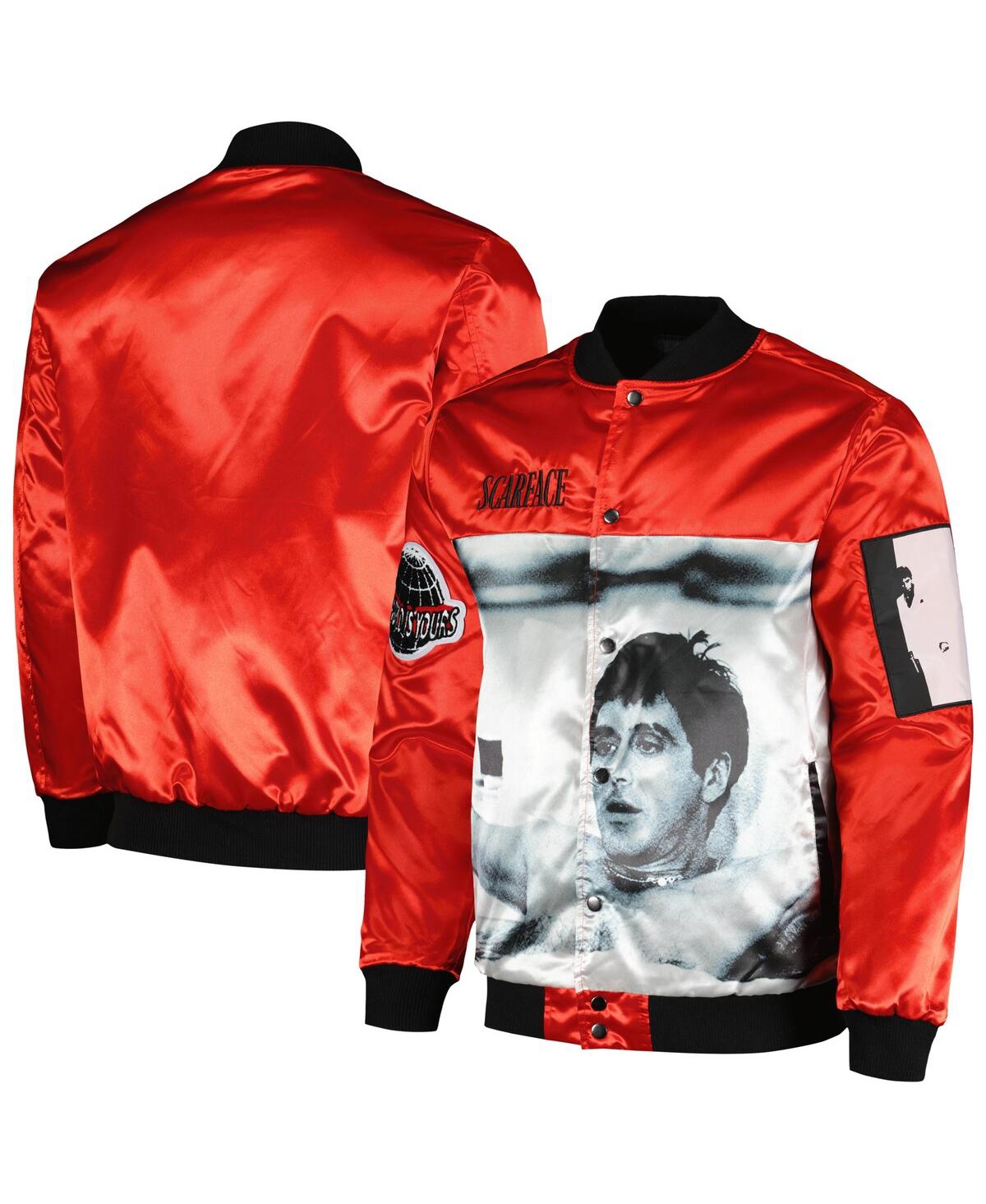 Reason Men's And Women's  Red Scarface The World Is Yours Varsity Full-snap Jacket