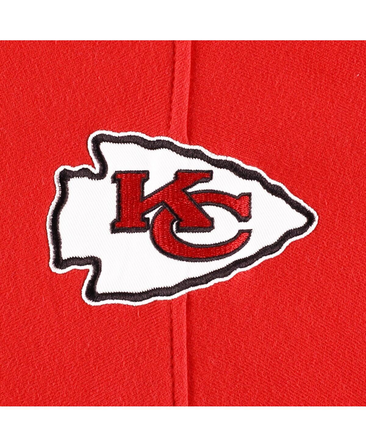 Men's '47 Brand Kansas City ChiefsGridiron Lace-Up Pullover Hoodie - Heather Gray