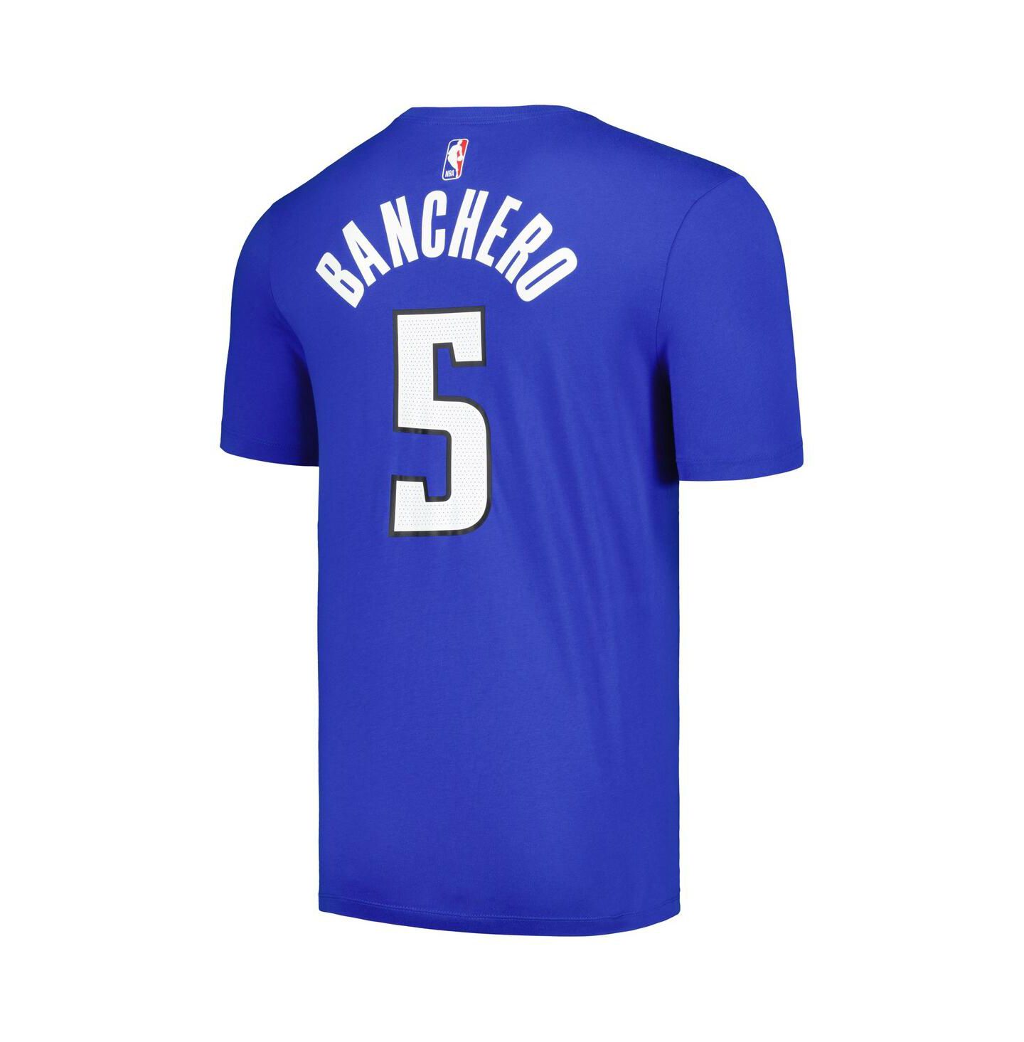 Мужская футболка Jordan Paolo Banchero Blue Orlando Magic 2022/23 Statement Edition Name and Number — фото 2