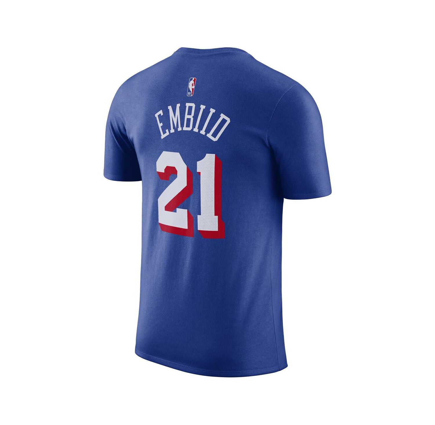 Men's Joel Embiid Royal Philadelphia 76ers Name and Number T-shirt