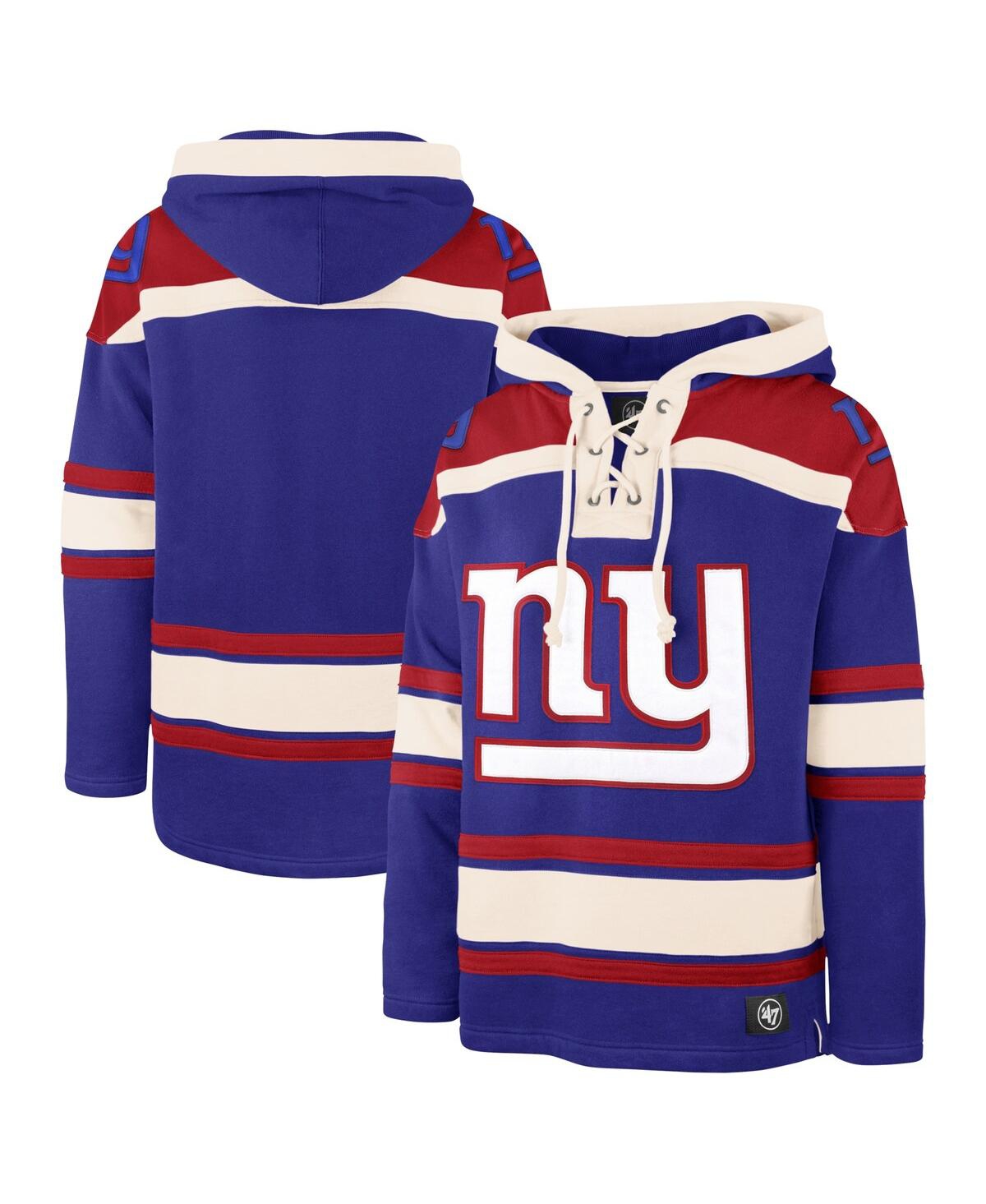 47 Brand Men's ' Royal New York Giants Big And Tall Superior Lacer Pullover Hoodie