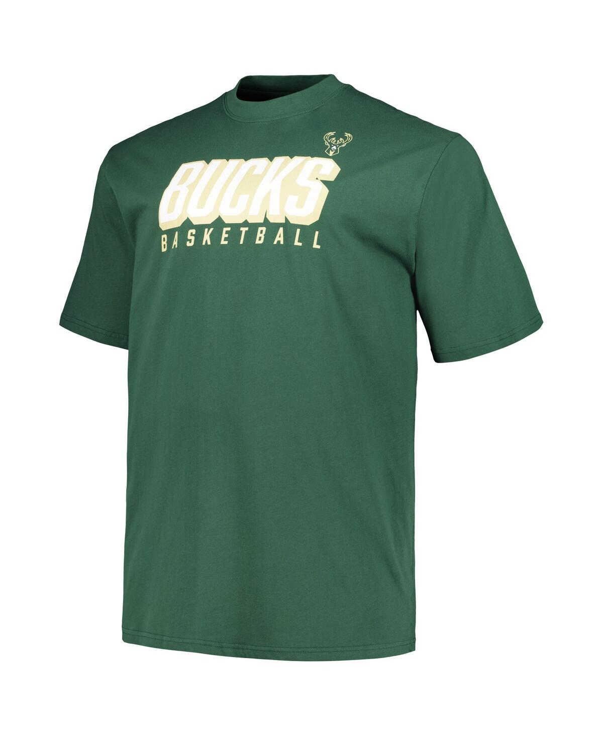 Men's Fanatics Black Milwaukee Bucks Big and Tall Short Sleeve and Long Sleeve T-shirt Set - Black