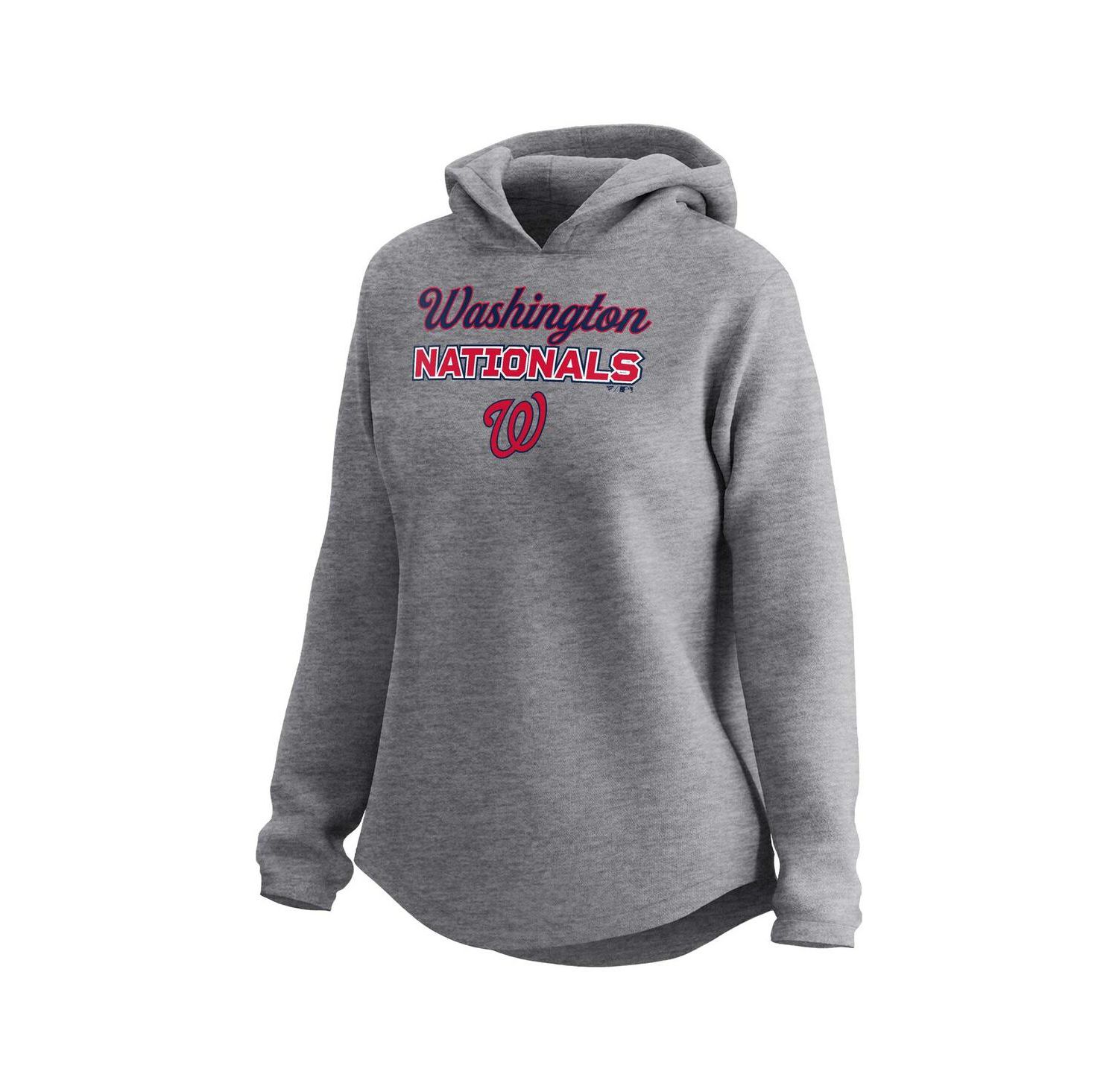 Women's Gray Washington Nationals Legacy Pullover Hoodie and Sweatpants Set