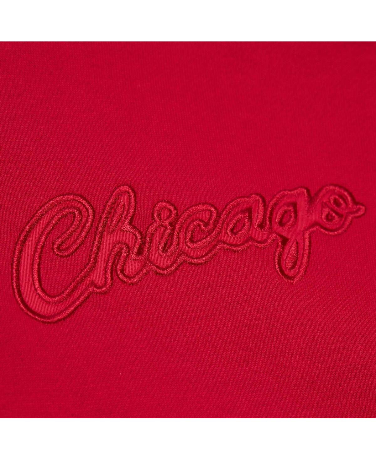 Mitchell & Ness Men's  Red Chicago Bulls Hardwood Classics Tonal Pullover Hoodie In Red