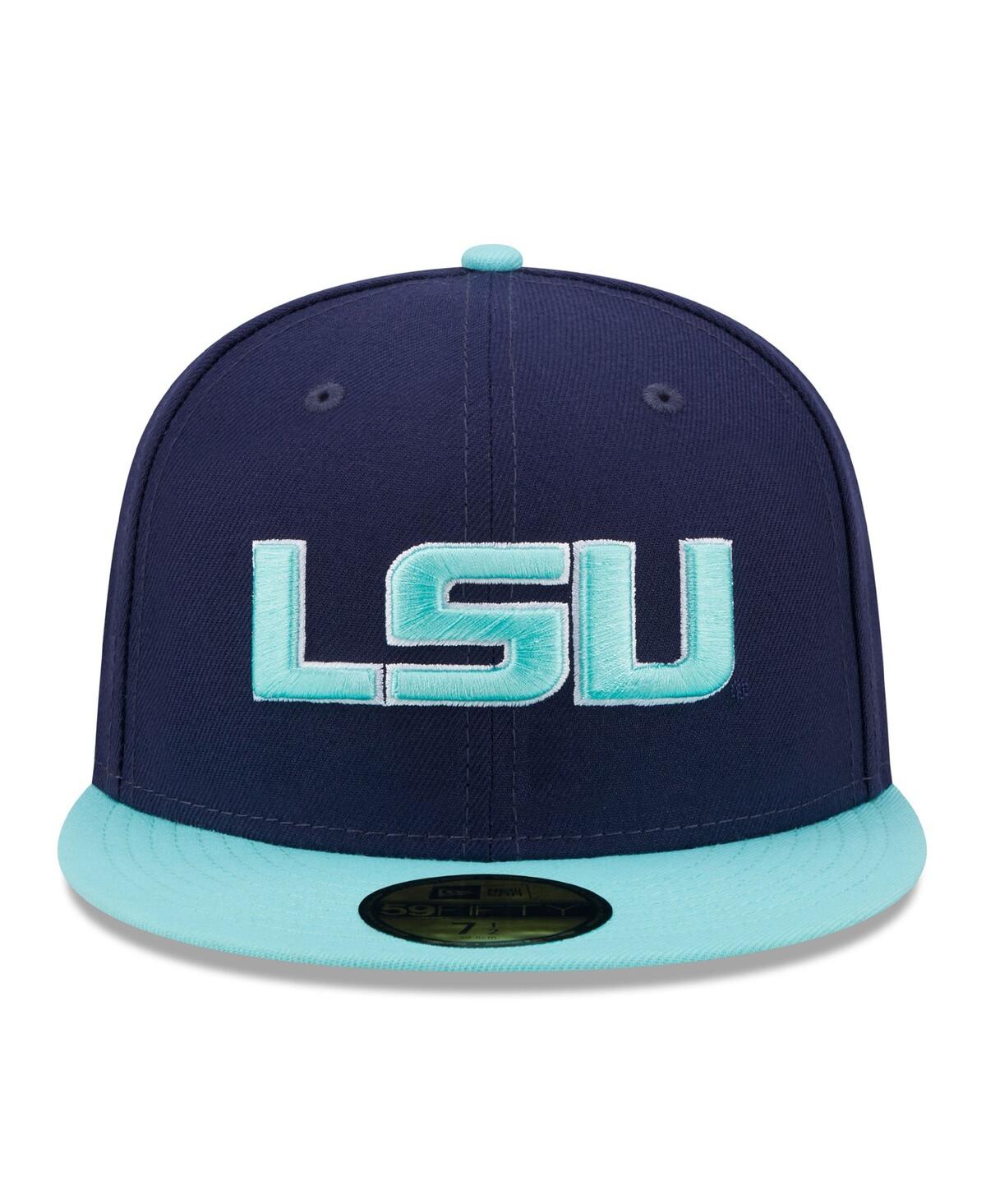 New Era Men's  Navy, Light Blue Lsu Tigers 59fifty Fitted Hat In Navy,light Blue