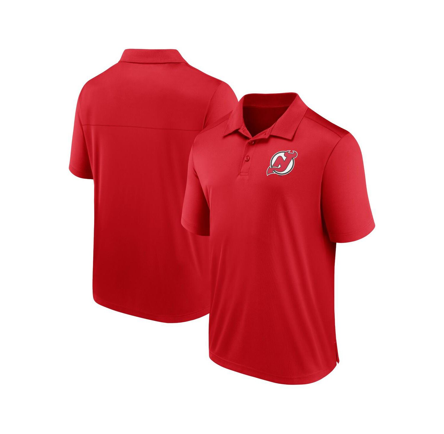 Men's Red New Jersey Devils Left Side Block Polo Shirt