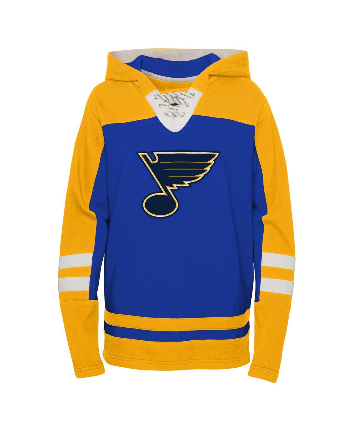 Shop Outerstuff Big Boys Blue St. Louis Blues Ageless Revisited Lace-up V-neck Pullover Hoodie