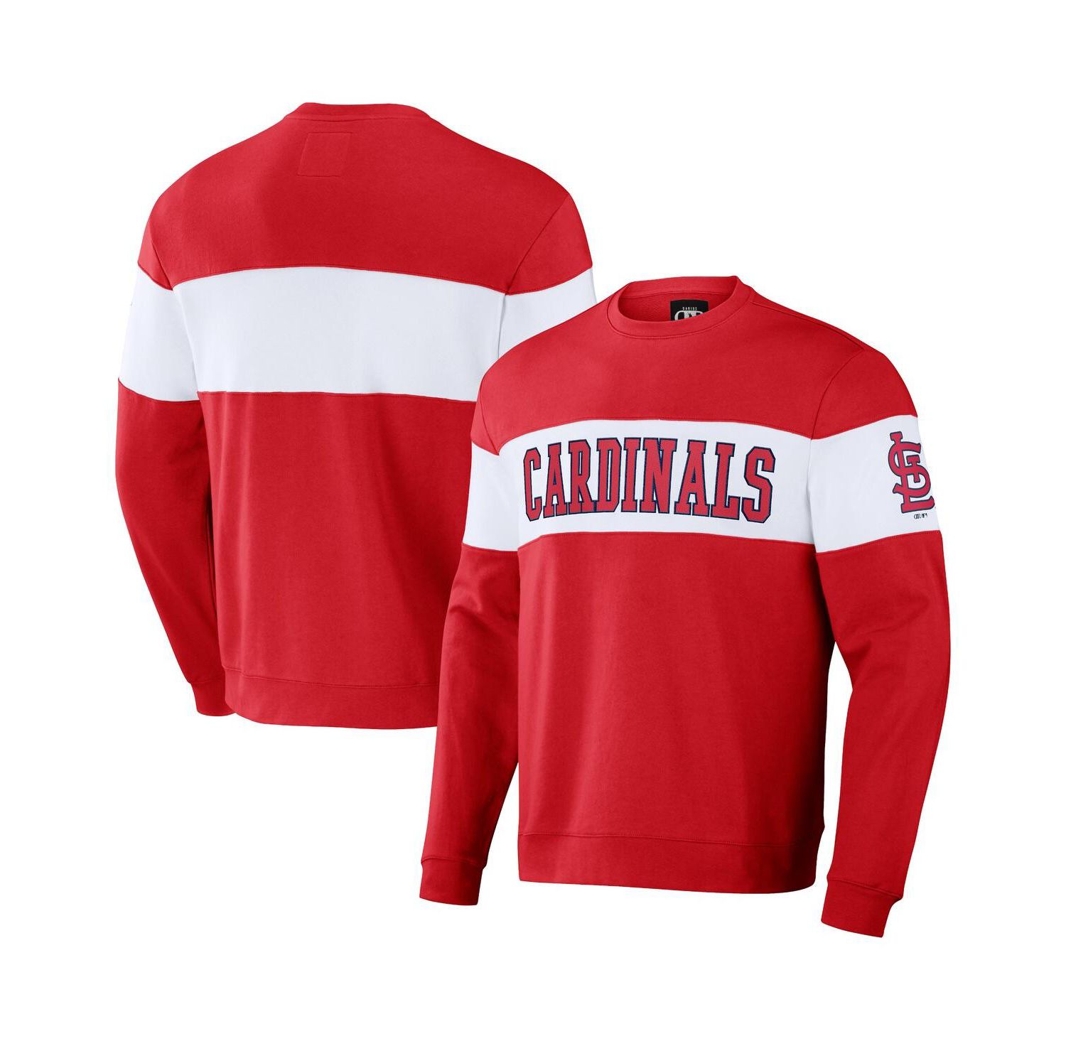 Men's Darius Rucker Collection by Red St. Louis Cardinals Stripe Pullover Sweatshirt