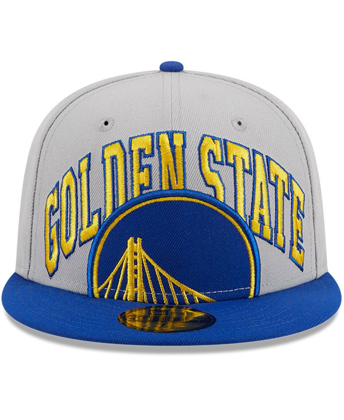 New Era Men's  Gray, Royal Golden State Warriors Tip-off Two-tone 59fifty Fitted Hat In Gray,royal